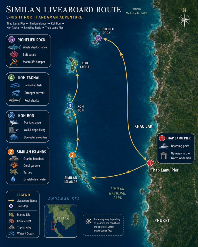 Similan dive route